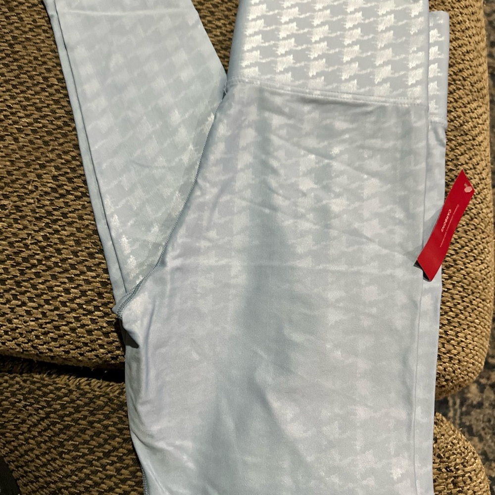 Carbon38 Sky Blue Textured Leggings